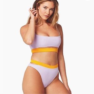 L*SPACE Bikini 2pcs- Kelli Top & Zac Bottom in Lilac & Mango